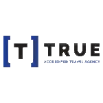 a black and blue logo