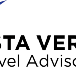 a black background with a blue and white flag