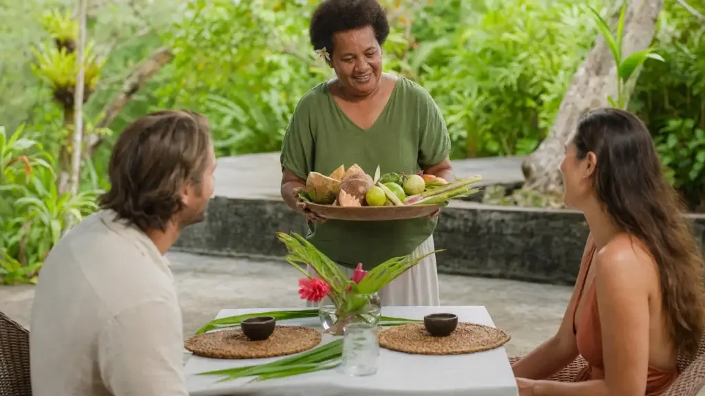 A resort garden or producer-led table