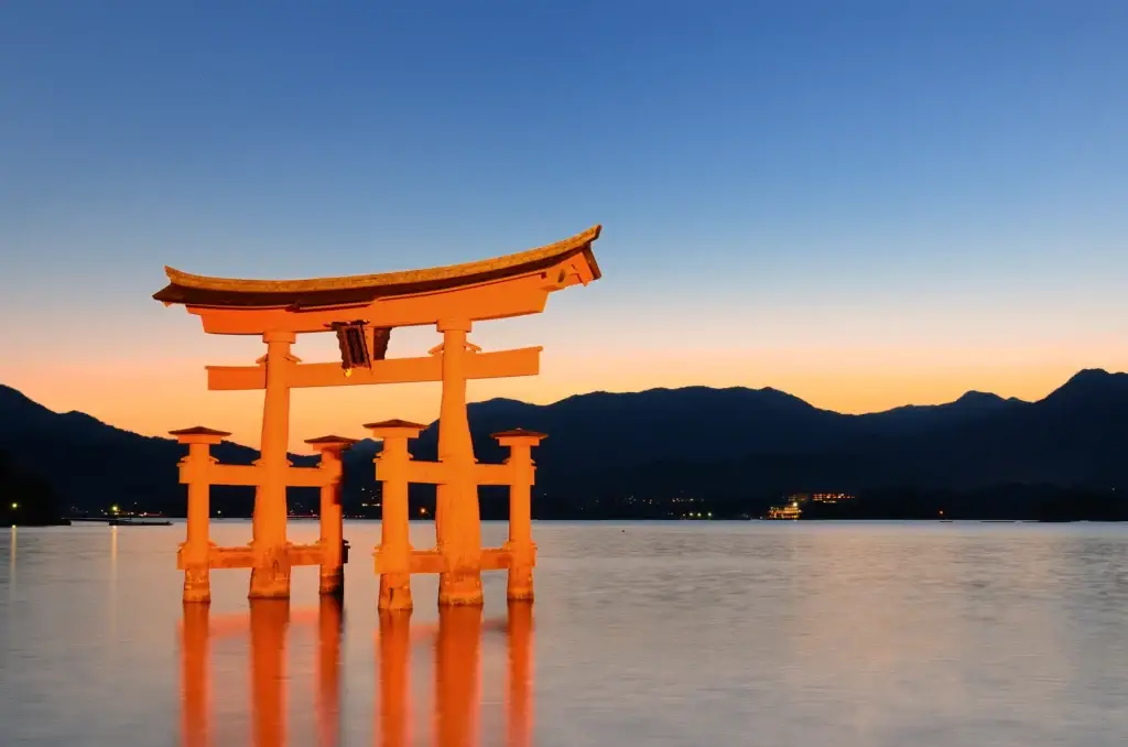 Itsukushima Shrine torii gate at Miyajima near Hiroshima