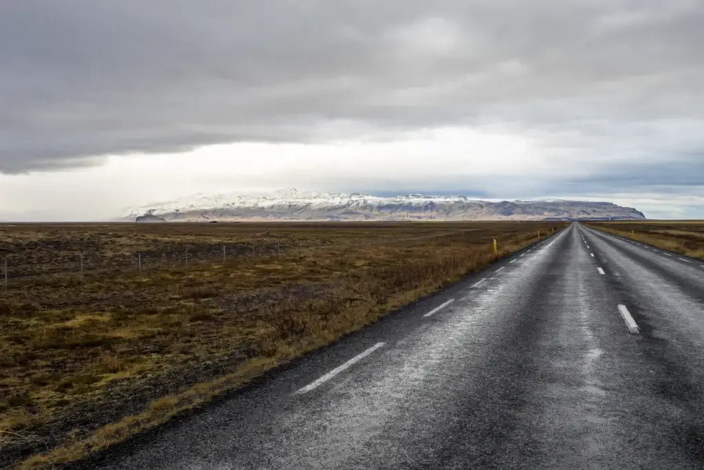 Open Icelandic landscape near Selfoss beneath a changing sky