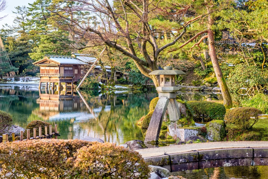 Traditional Japanese garden in Kanazawa