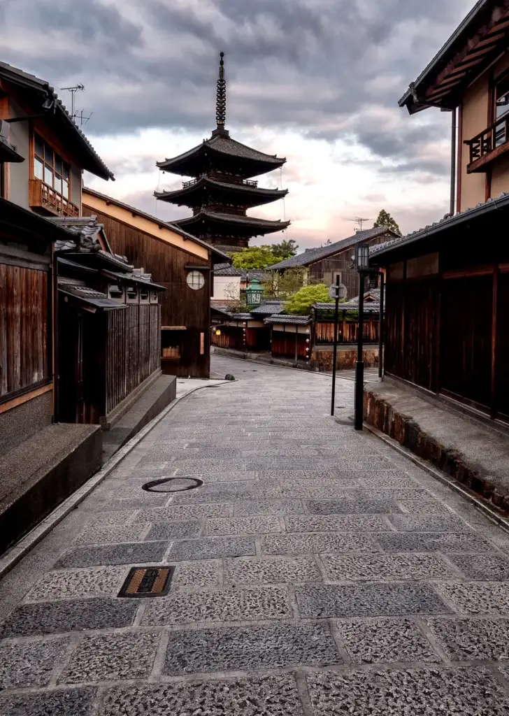 Traditional lane near Yasaka Shrine in Kyoto's Gion district
