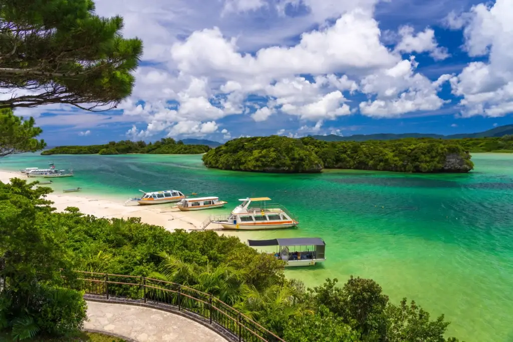 Turquoise Kabira Bay on Ishigaki island in Okinawa