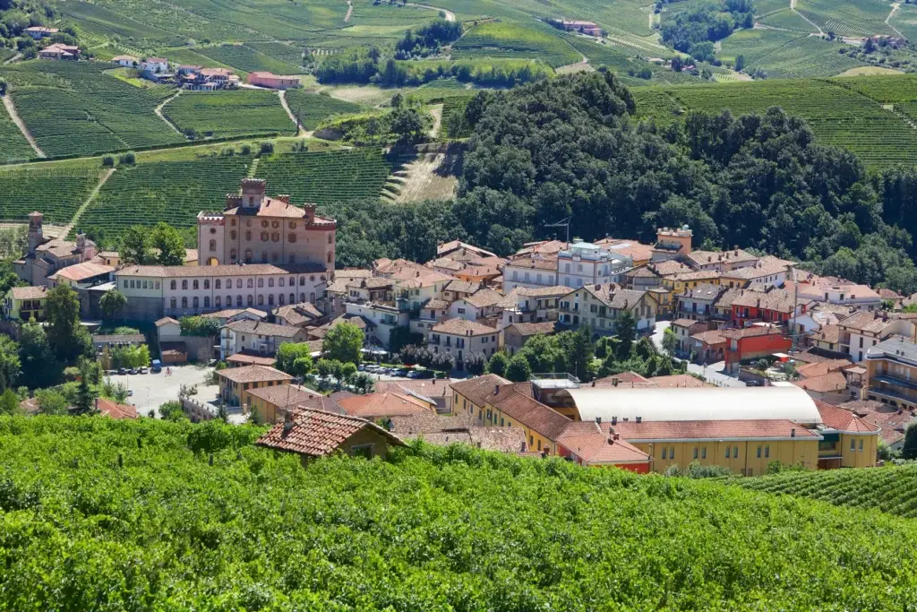Barolo medieval town in Piedmont on Langhe hills, Italy