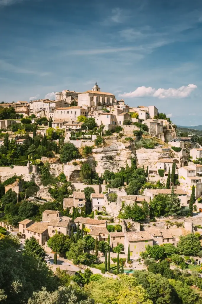 Stone village of Gordes set into the hills of Provence