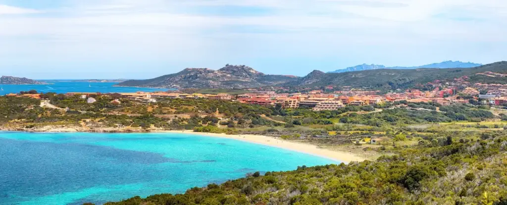 Costa Smeralda shoreline and inland Gallura landscape in northern Sardinia