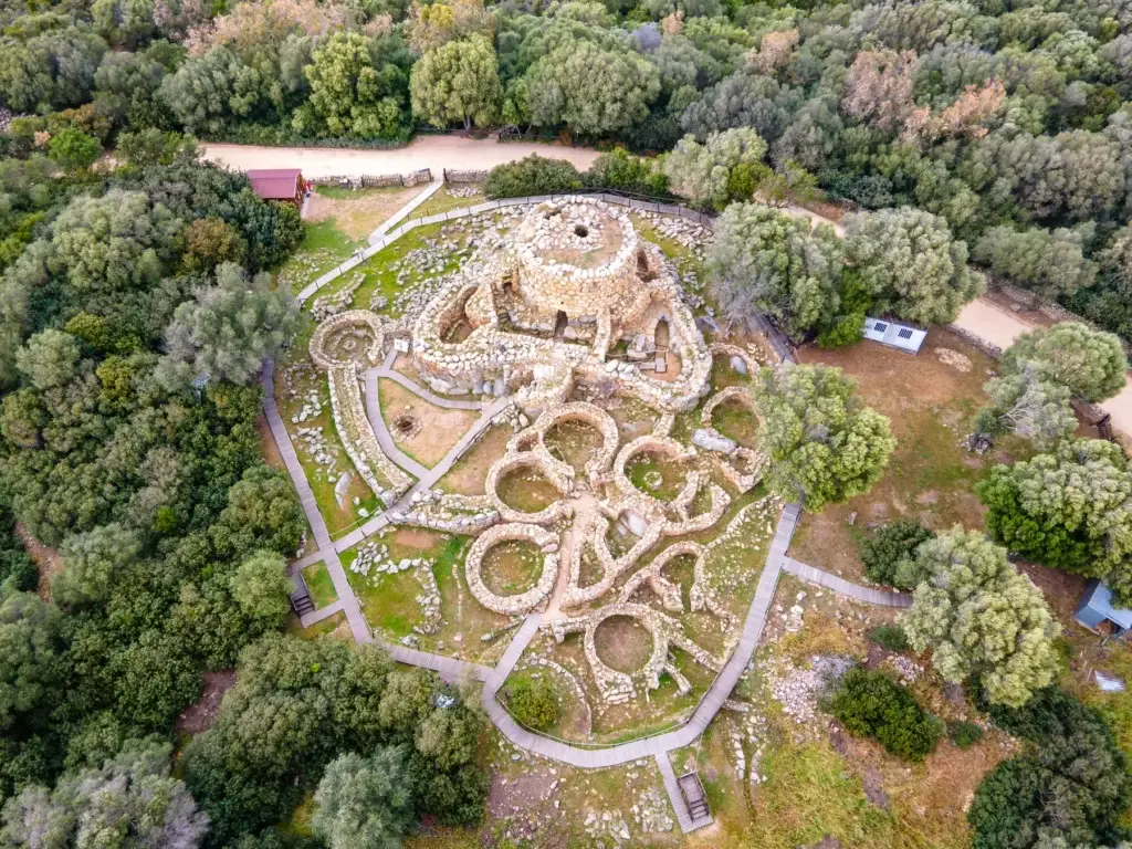 Nuraghe La Prisgiona in Sardinia island