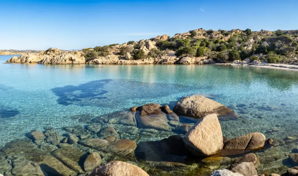 Small cove in Caprera island, Italy