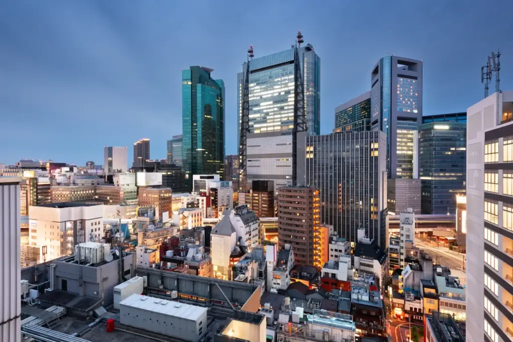 Tokyo, Japan cityscape in the Business District of Toranomon