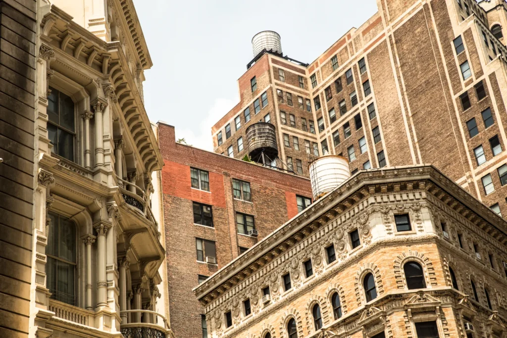 Cityscape Of Vintage New York City Architecture