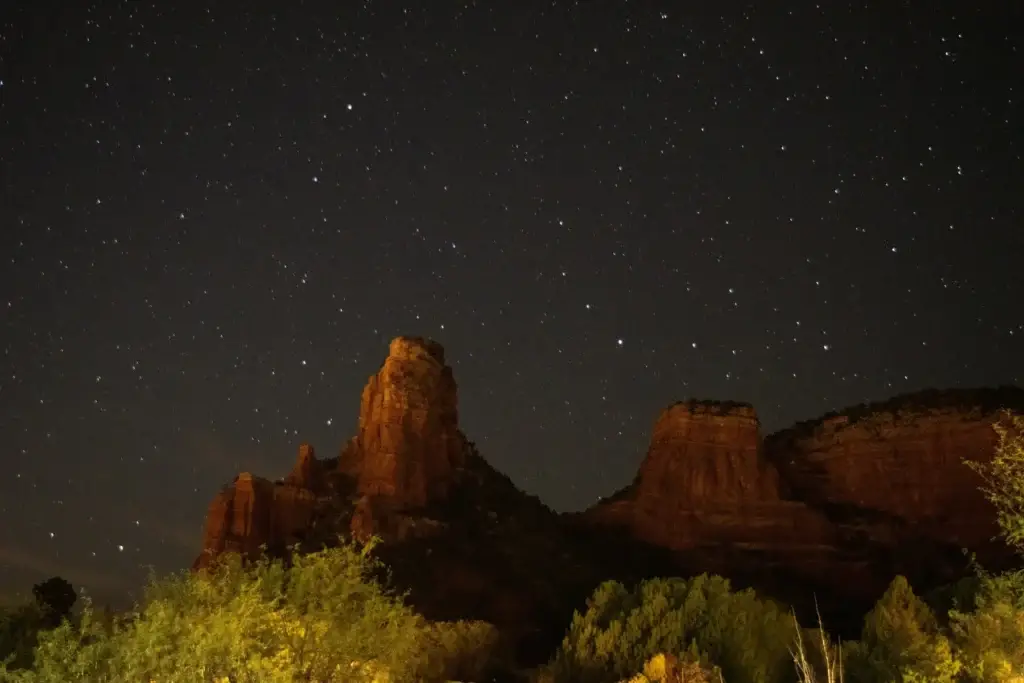 Bell Rock in Sedona at night