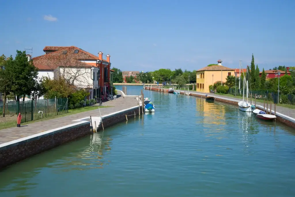 Central canal on Mazzorbo Island in the Venetian Lagoon