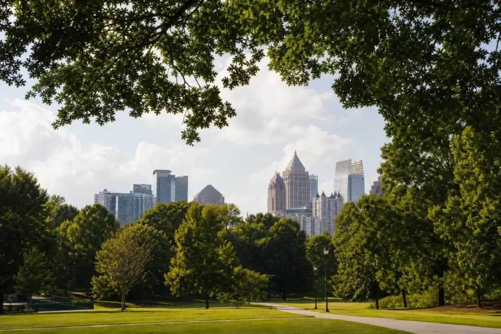 Atlanta Georgia park tree canopy