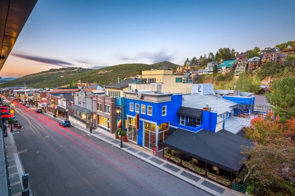 Park City town and Wasatch mountain setting