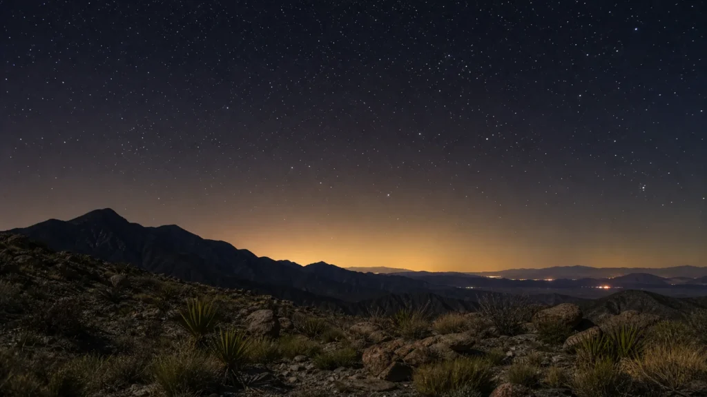 Palm Springs desert night sky