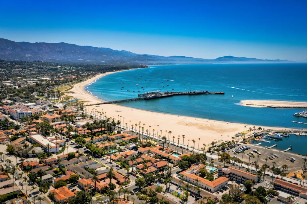 Santa Barbara coastline and city