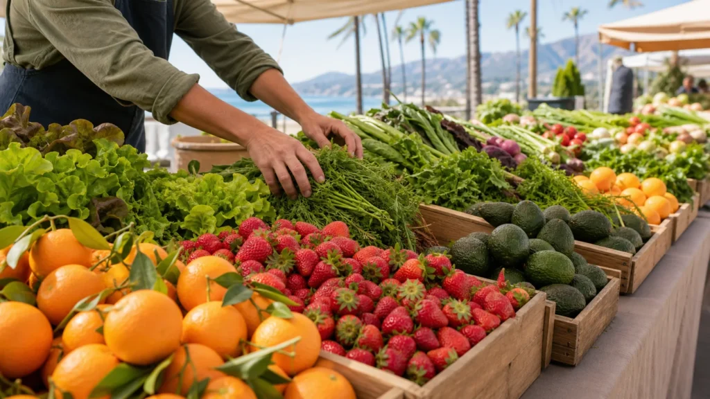 Santa Barbara regional farmers market produce