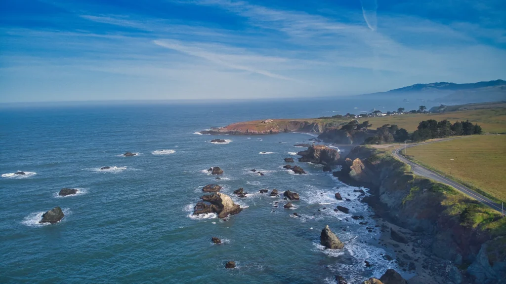 Russian River mouth at Jenner or Sonoma Coast