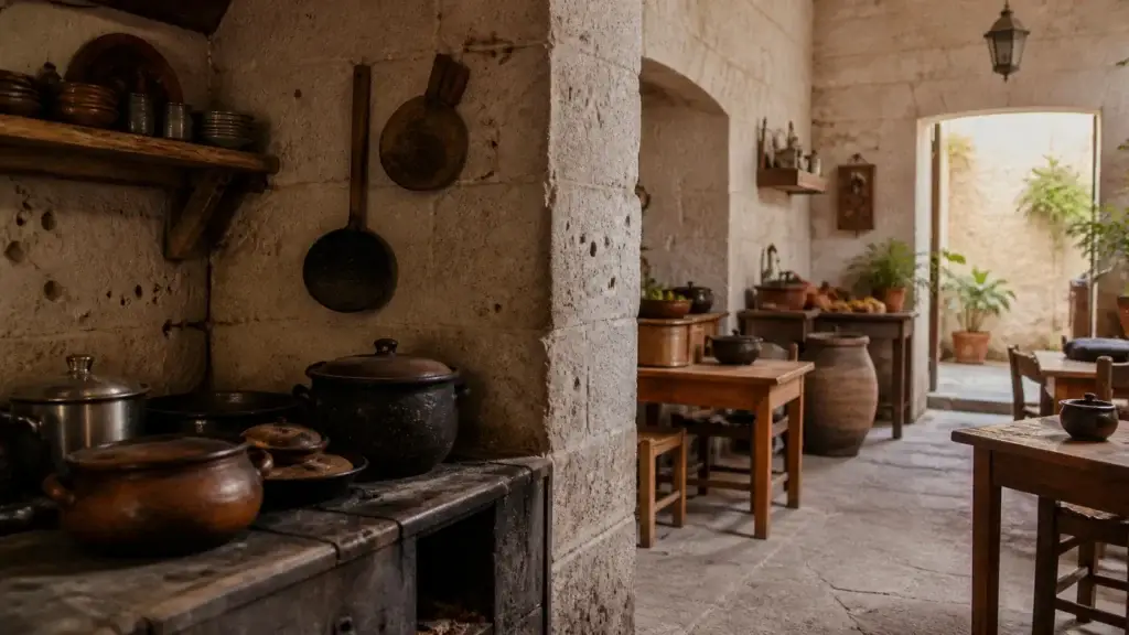 Exact Arequipa picantería kitchen, cook or regional dish in place