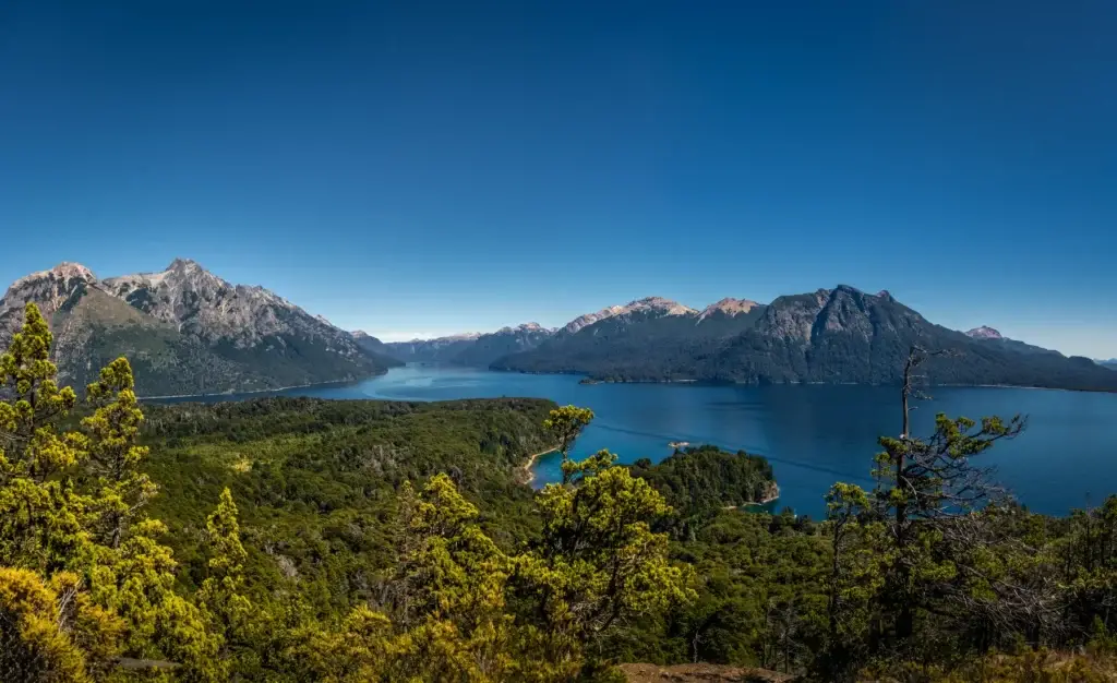 Exact Bariloche or Llao Llao peninsula landscape