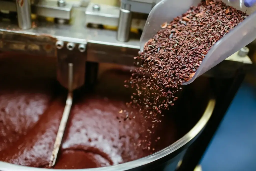 Adding Cacao Nibs to Rich Chocolate Confection