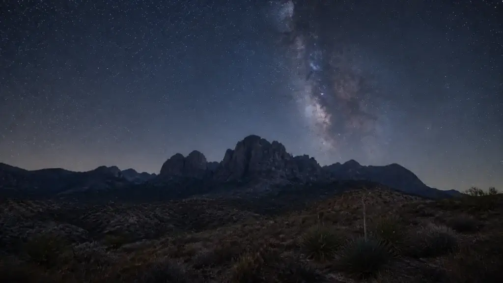 Big Bend National Park night sky with recognizable desert or Chisos context