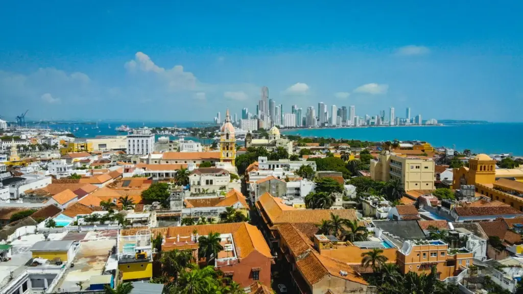 Beautiful Cityscape With Towers Near the Ocean