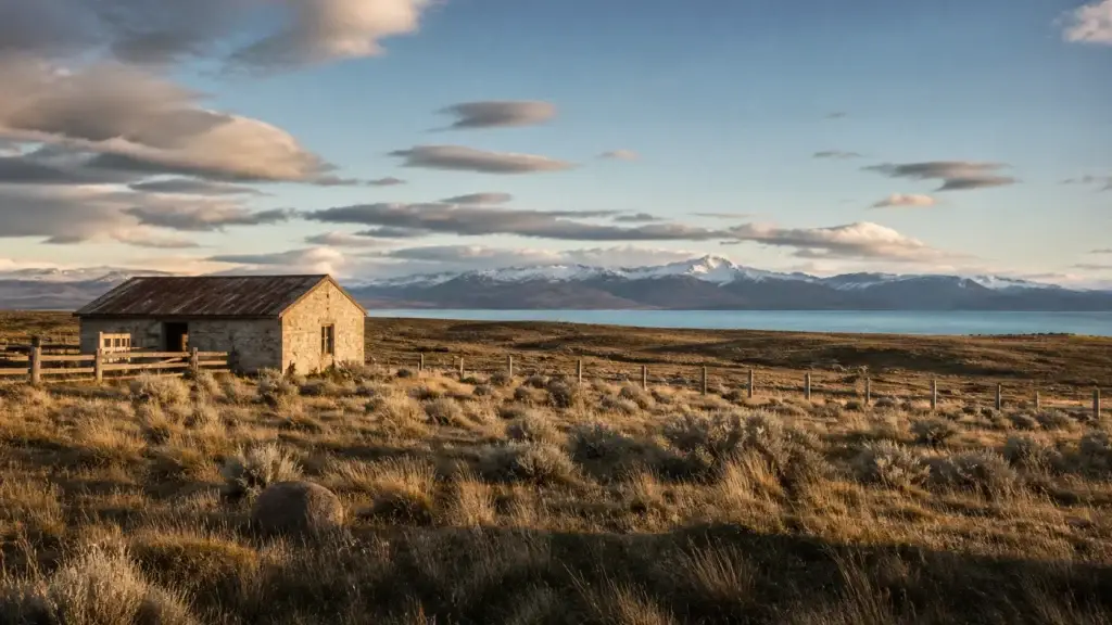 Documented authorized estancia or Patagonian steppe landscape near El Calafate