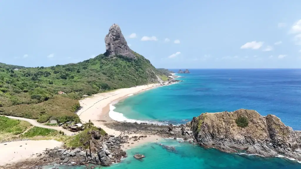 Documented Fernando de Noronha archipelago with recognizable coast