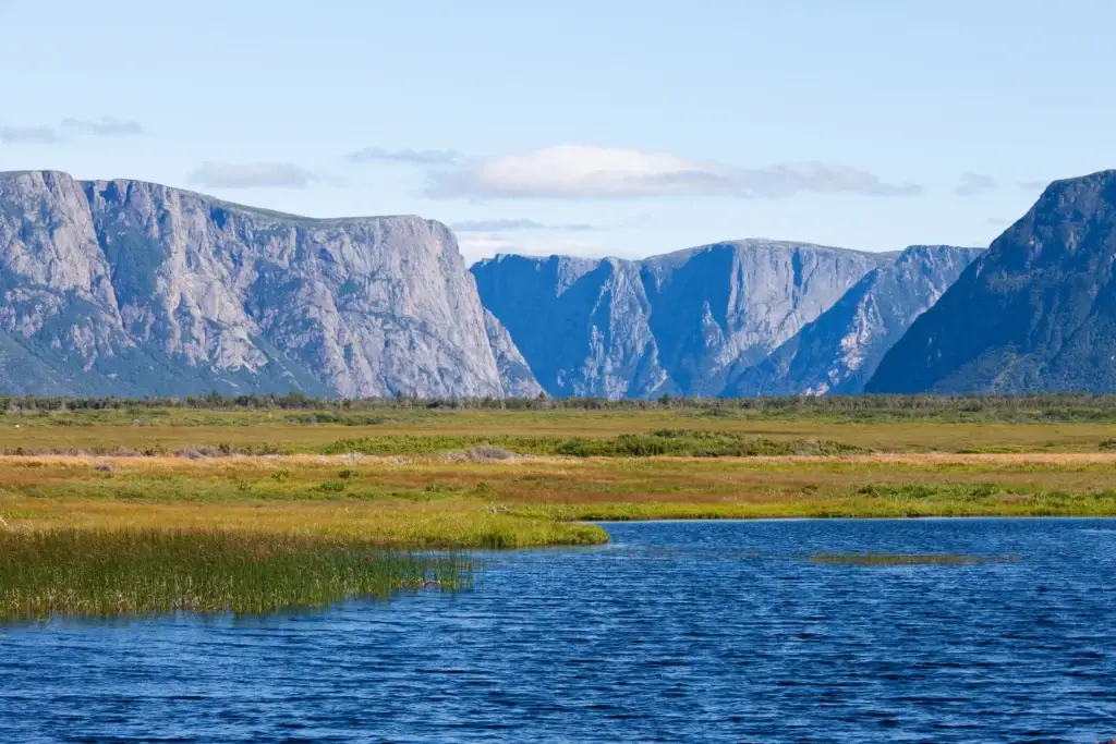 Documented Gros Morne National Park landscape combining Bonne Bay, the Long Range Mountains or the Tablelands