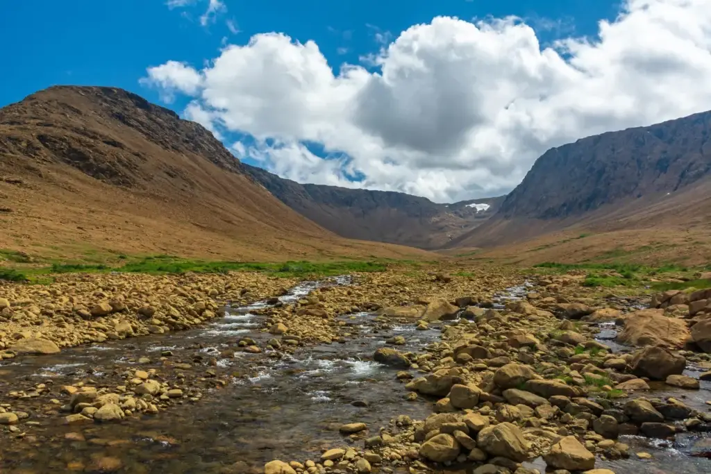 Documented Tablelands trail and orange-brown mantle landscape
