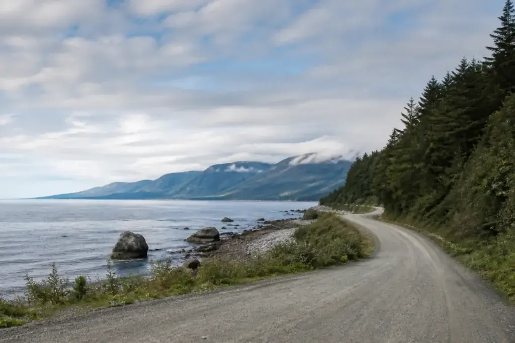 Documented public Graham Island road, shoreline or forest access with no sensitive subject