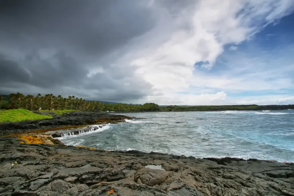 Hawaiʻi Island volcanic coastline or verified wide island landscape