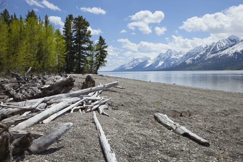 Grand Teton Mountains and Jackson Lake in Wyoming