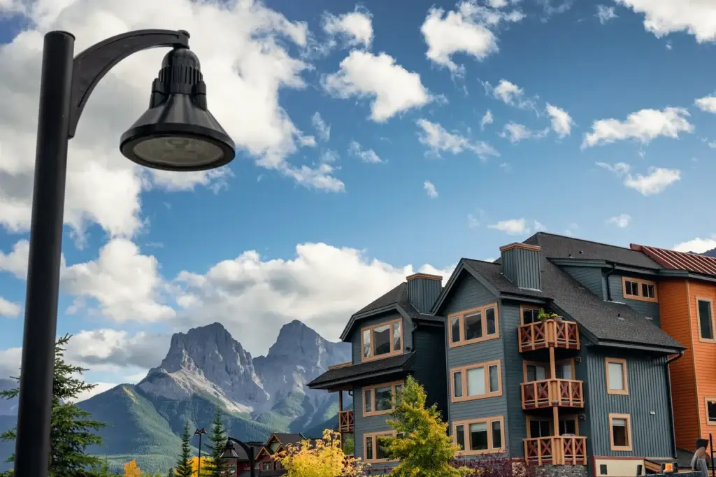 Exact Canmore public pathway, river path or civic streetscape