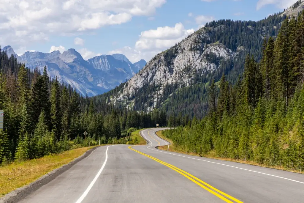Exact Highway 40 corridor or Kananaskis Valley road landscape