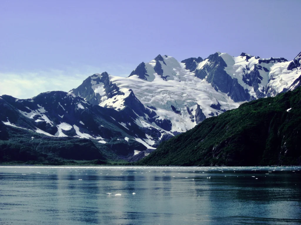 Verified Kenai Fjords National Park coastal fjord with tidewater glacier or mountain coast