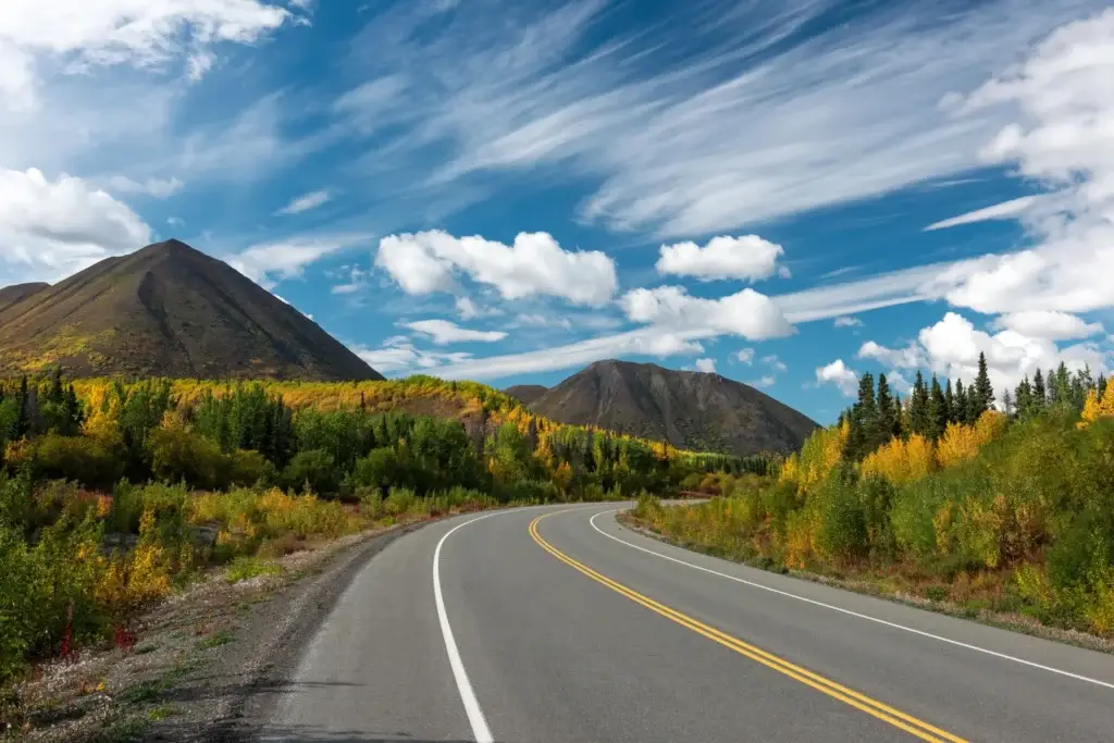 Documented Alaska Highway or Haines Road public Kluane viewpoint or interpretive trail