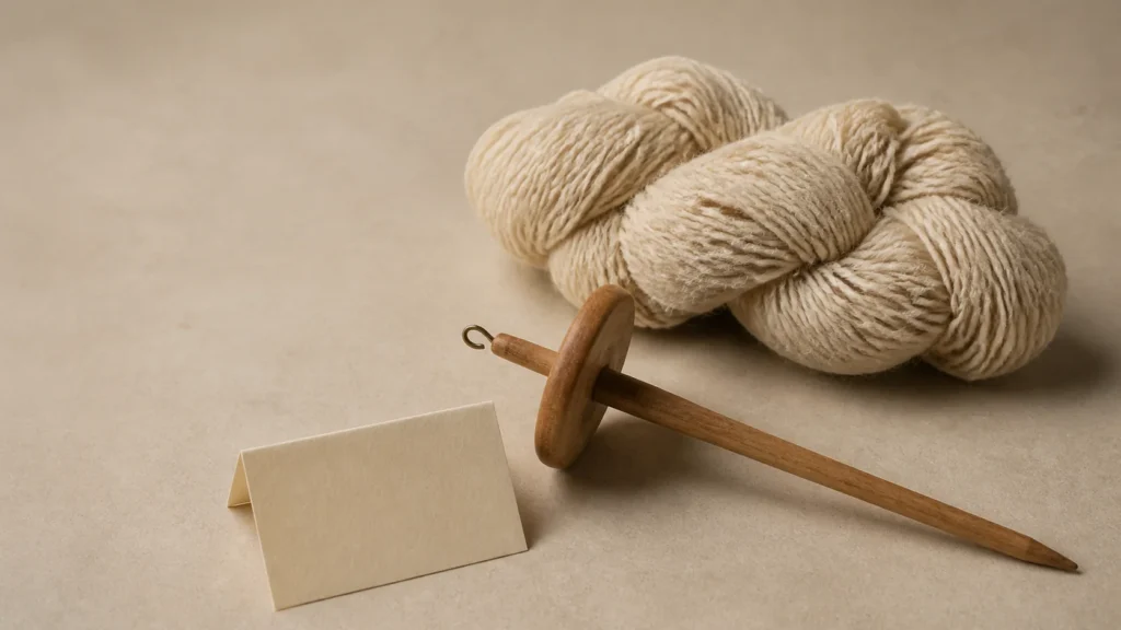 AI-generated editorial visualization of anonymous textile-learning materials with no Taquile maker or cultural attribution.