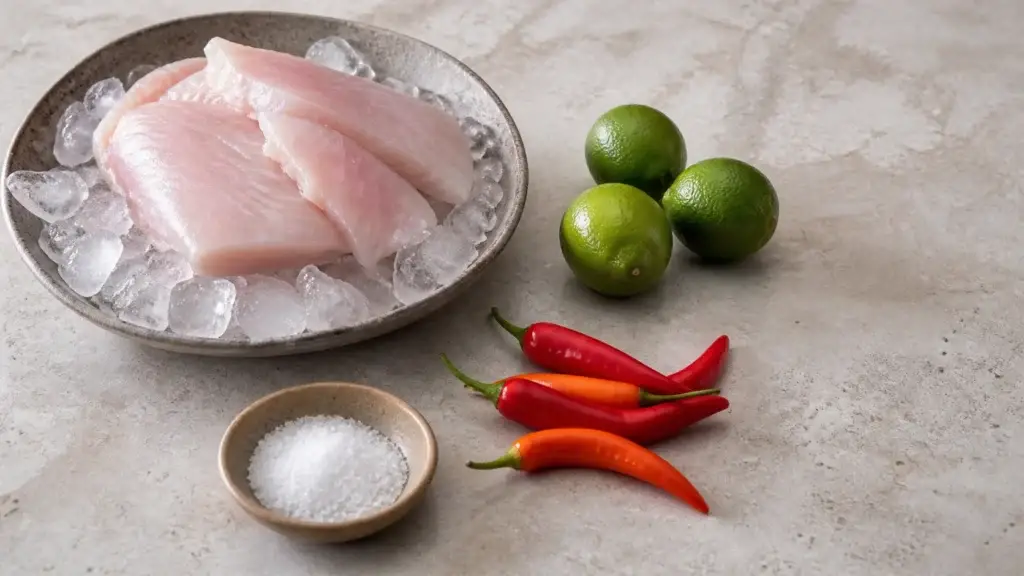 Rights-cleared documentary Lima ceviche preparation or ingredient context with identified venue and practitioner