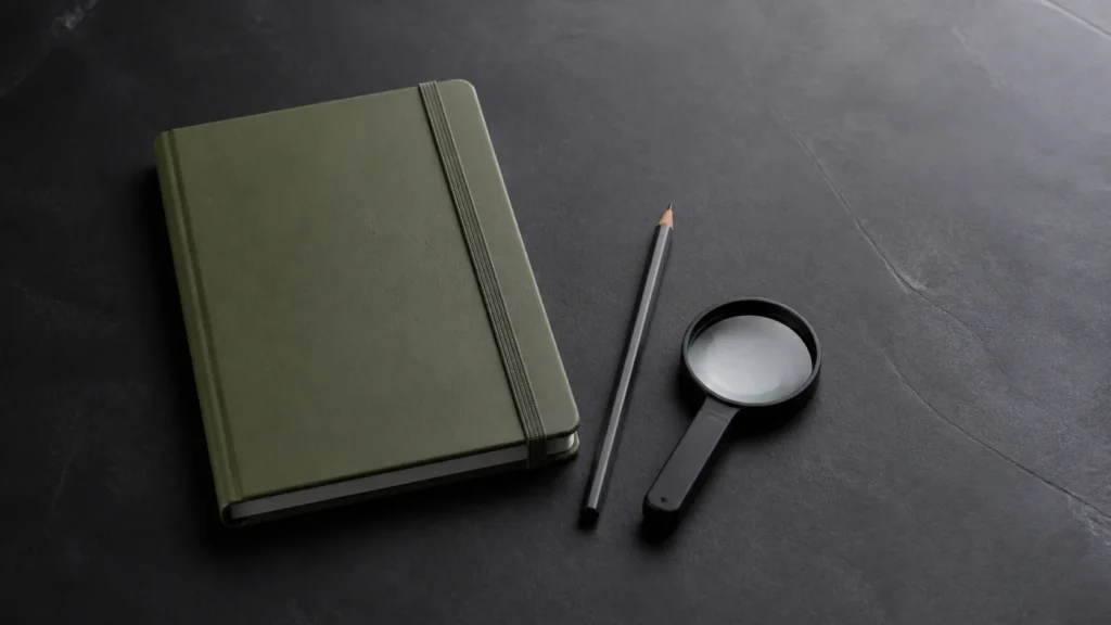 AI-generated editorial visualization of an anonymous field-science planning still life with no Mashpi team attribution.