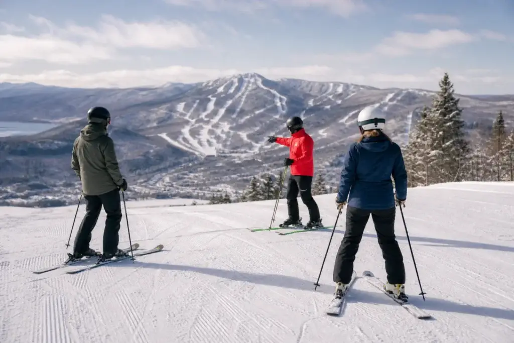 Certified ski instruction or controlled skiing on an open marked Tremblant trail