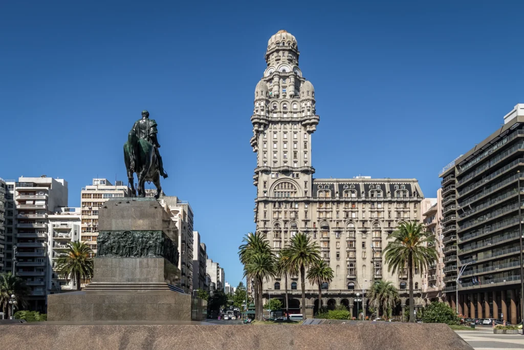 Exact Montevideo civic space, port edge or Rambla landscape