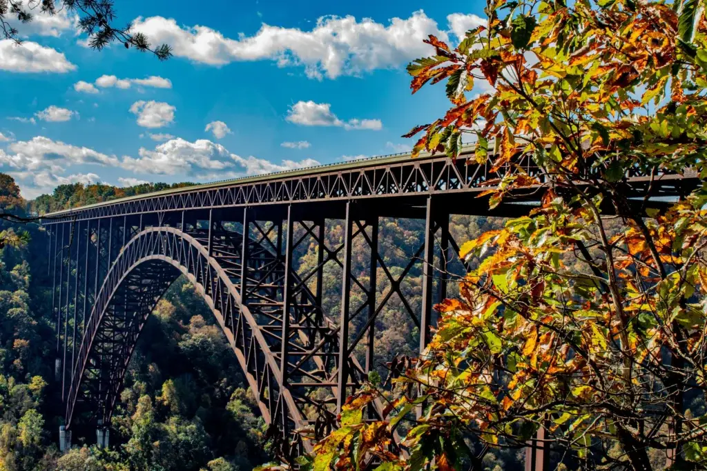 New River Gorge Bridge and gorge landscape from a verified public viewpoint