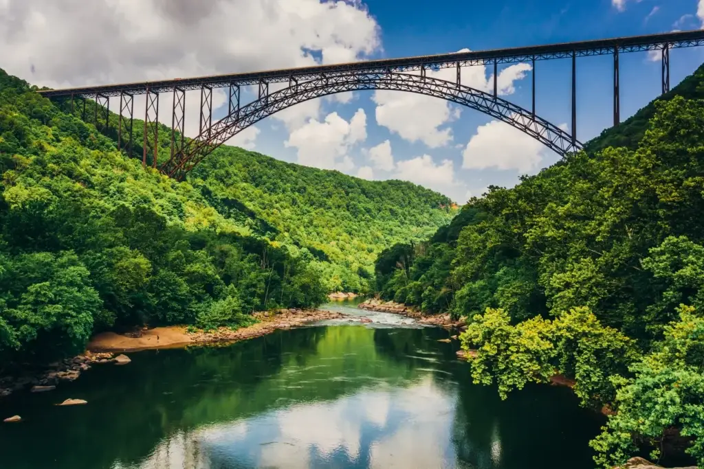 Fayetteville area gorge overlook, bridge corridor or verified New River landscape