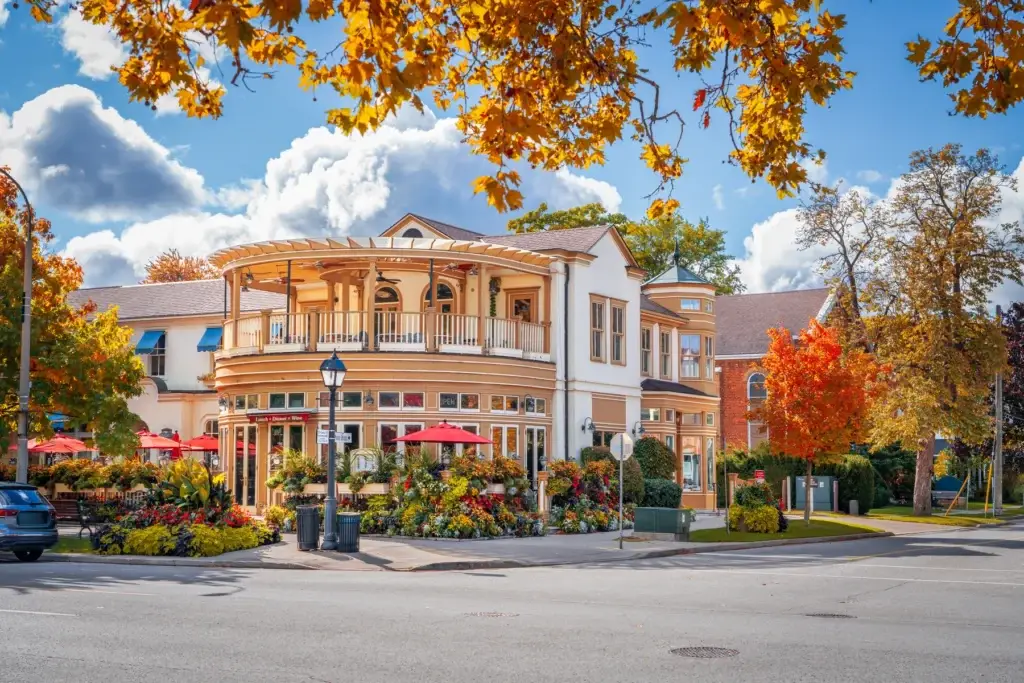 Documented Shaw Festival venue exterior or Niagara-on-the-Lake heritage streetscape