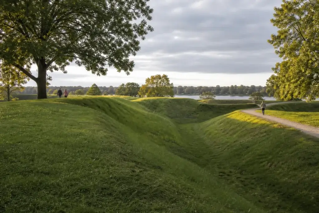 Documented Fort George, Niagara-on-the-Lake heritage district or public riverfront cultural landscape