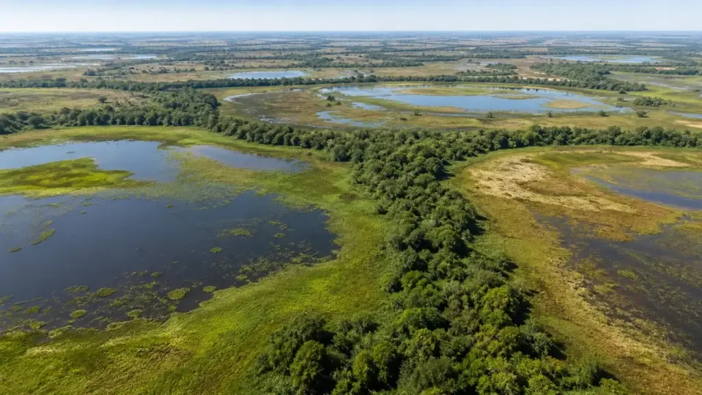 AI-generated editorial visualization of Pantanal, Brazil.