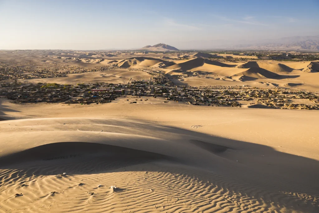 Documented Ica desert or Huacachina landscape